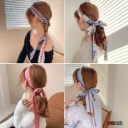 绑发带的使用方法图解 发带怎么用好看